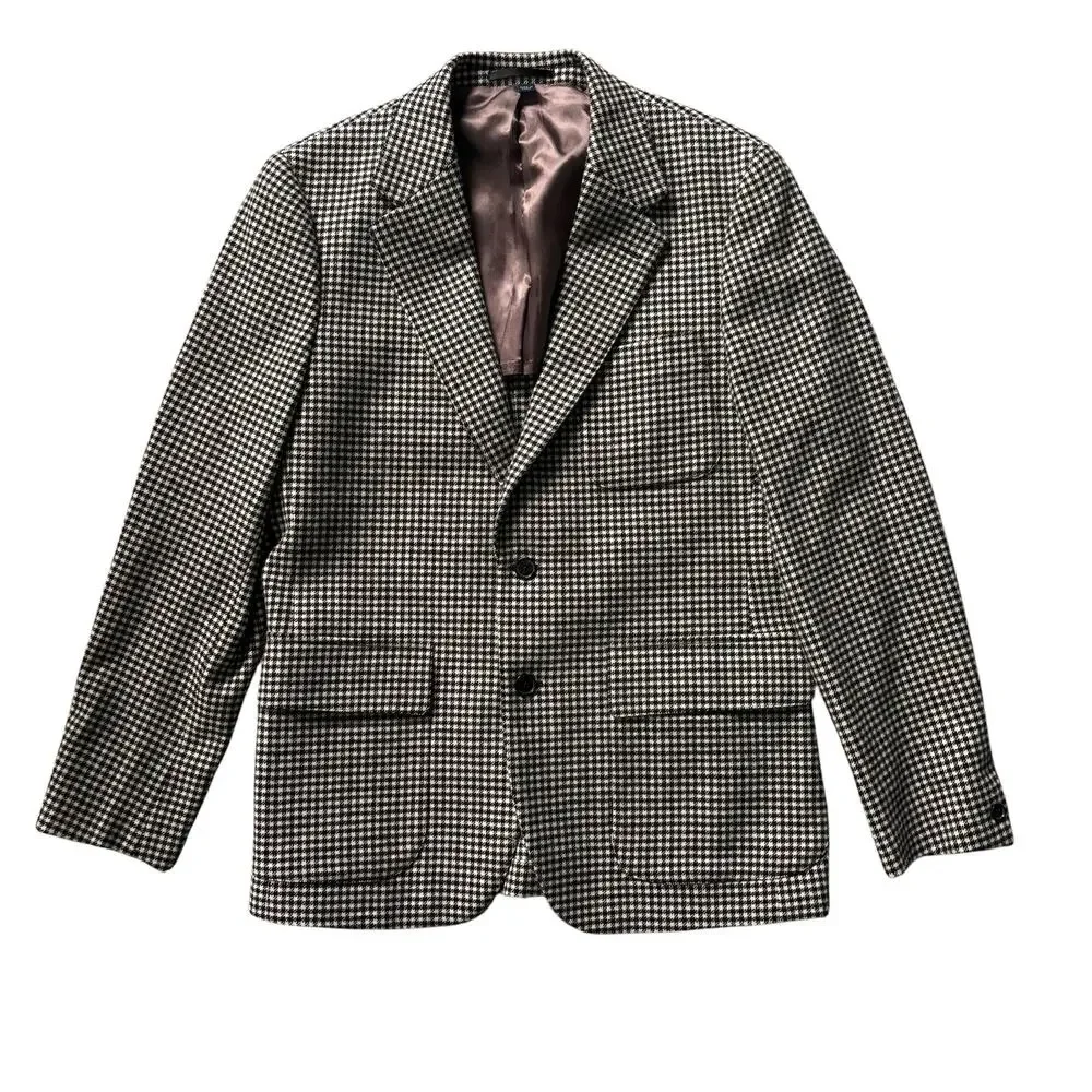 J CREW KENMARE BLACK AND WHITE BLAZER SIZE 39